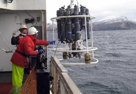 temperature, and depth CTD s can measure continuously in real time in water column Typically installed