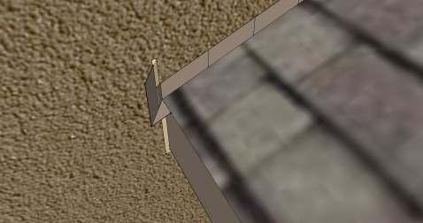 Metal roofs usually use a continuous flashing. Where the roof ends a kick out flashing should be visible. This flashing directs water away from the building. The flashing in roofs should be visible.