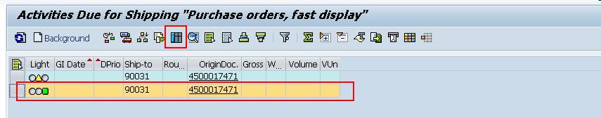 Select the Purchase Order line displayed and click the