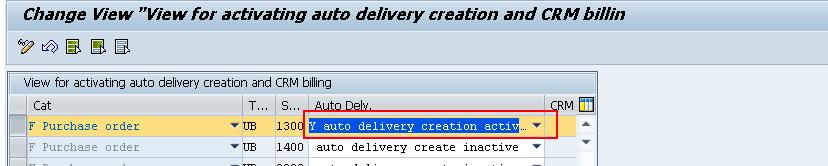 Setting up Automatic Delivery Creation: Prerequisite: Refer the SAP OSS note: 1069488 In the transaction /nvl10cuc, choose the delivery creation profile 'STOA' and uncheck the indicator 'Georoute'.