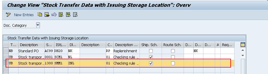 combination of supplying plant, issuing storage location, and document type. In addition, you can specify which type of delivery is to be used.