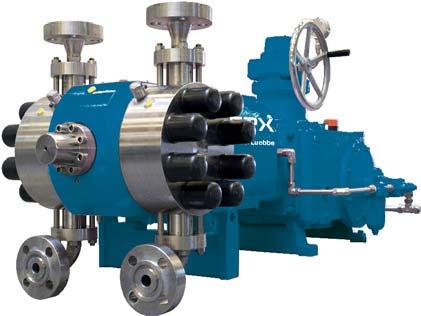 Concept of the Bran+Luebbe NOVADOS Metering Pumps DOUBLE-ACTING DIAPHRAGM PUMPS The double-acting diaphragm pump head offers the benefit of twice the flow rate on a single