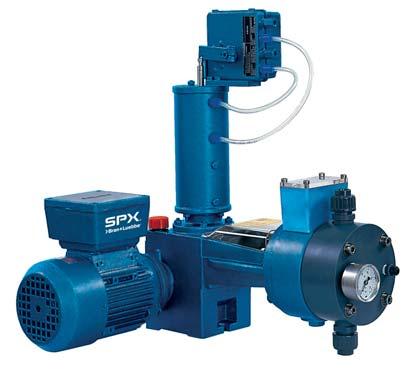 ADJUSTMENT Metering pump with double-acting diaphragm pump head Manual with integrated scale Electric direct remote control with input signal 0/4.