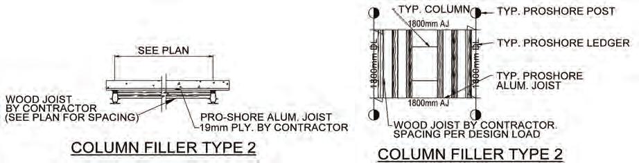 Column Conditions Note: Contractor to ensure