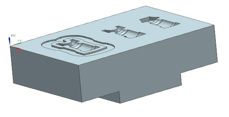 A. Isometric view of the Top die Isometric view of the bottom dies B.