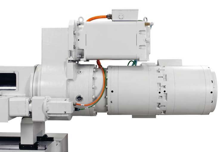 Ultra injection units have two connected direct drives that can deliver maximum injection speeds, even for large screw diameters.