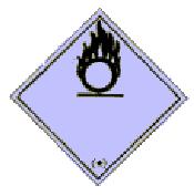 SOLID: DANGEROUS WHEN WET (WASTE) Substances which, if in contact with water, emit inflammable gases Symbol (flame): black