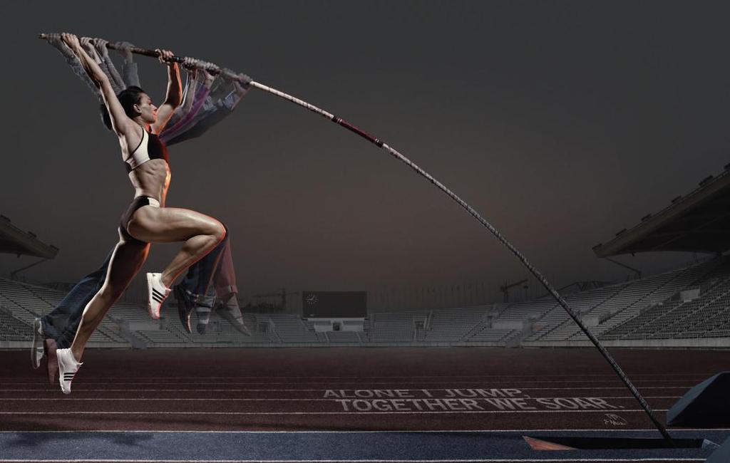 The idea here is the desire to safely pole vault