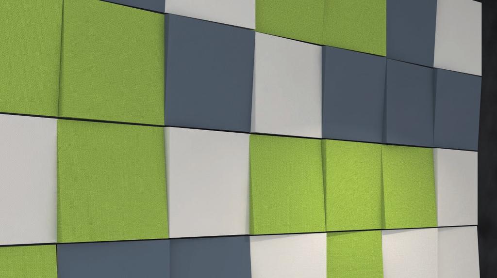 The ReSound acoustic wall panels can change the aesthetics of a room as well as making it acoustically correct.