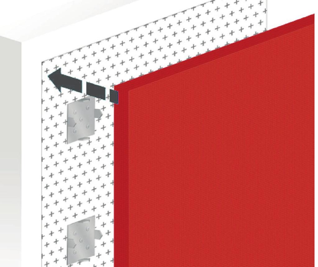 Wall Mounted Panels Bespoke System Wall Mounted Panels Technical + Acoustic Performance ReSound bespoke system allows for a secure installation of ReSound panels without the added aesthetic of