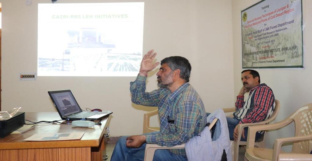 Sanjeev Chauhan, Scientist-in-charge ICAR-CAZRI Center, Leh delivered a talk on Salix: An Important Cold Desert Species, Its Propagation Techniques,