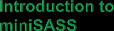 o This is a simplified version of the South African Scoring System (SASS), an aquatic bio-monitoring tool that has been used in South Africa for over 30 years.