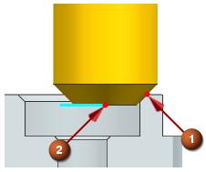 Specify the drive point You will specify SYS_OD_CHAMFER as the drive point for the operation.