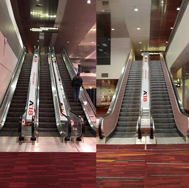 Advertising & Promotion Escalator Runner $5,500 OPTION 1 OPTION 2 Showcase your brand to a captive audience in a high-traffic location. Sponsor s logo is displayed on the escalator runner(s).