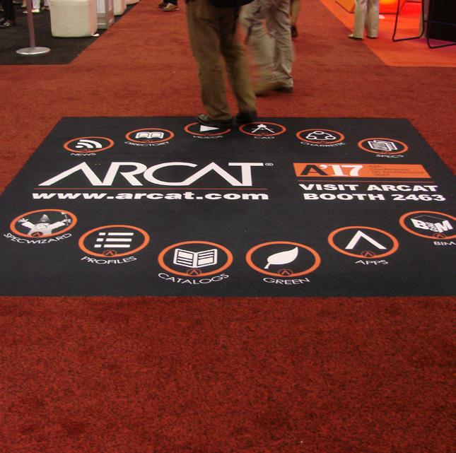 ) Carpet Logo Expo Hall Entrance $5,500 each Place your company logo on the path where attendees enter the expo hall. At 8 x 8, your brand will be highly visible to all who pass by.