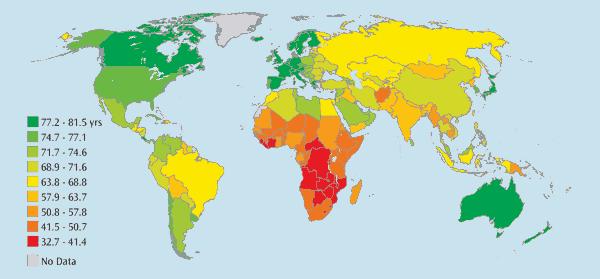 Worldwide life expectancy http://www.