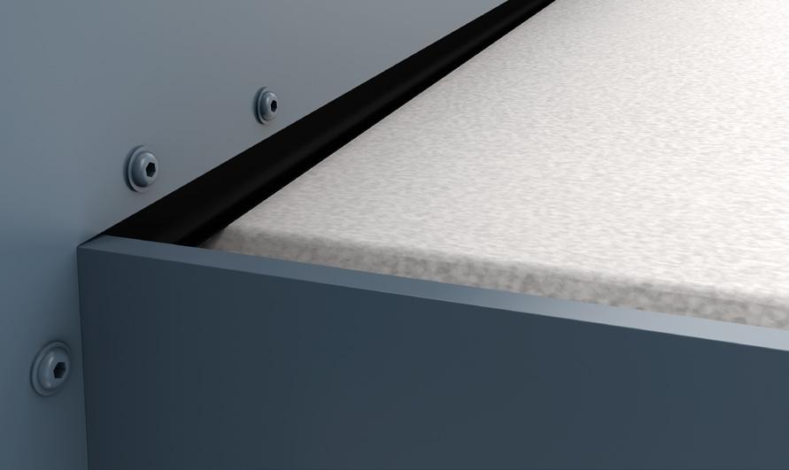 prevent the passage of water through the space between the profile and the fabric, guaranteeing