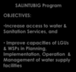 in Planning, Implementation, Operation & Management of water supply