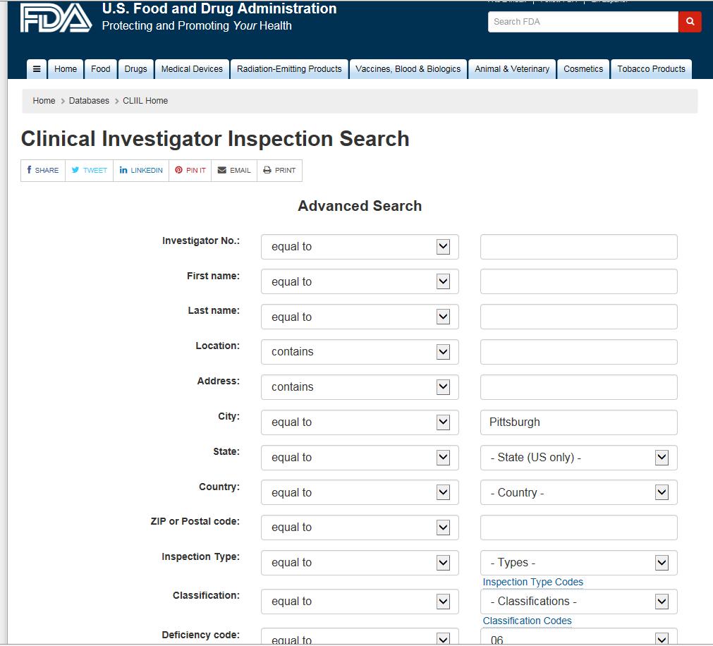 FDA Inspections http://www.accessdata.fda.