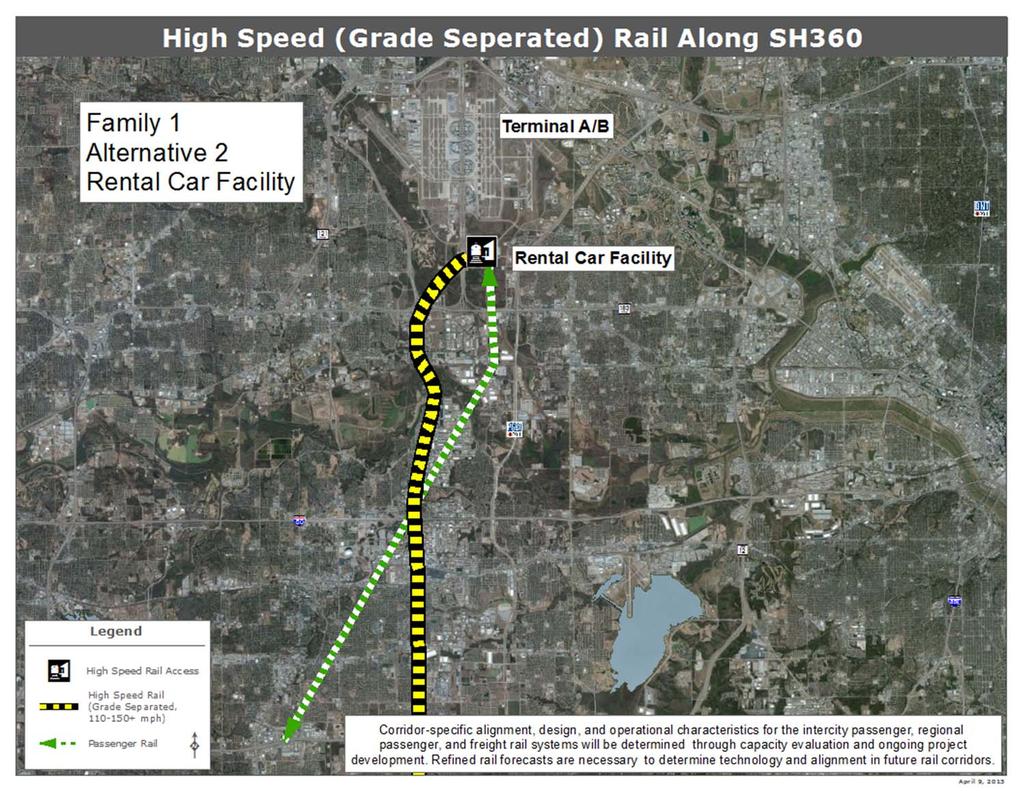 Family #1 North/South Grade Separated High Speed Rail Along SH360