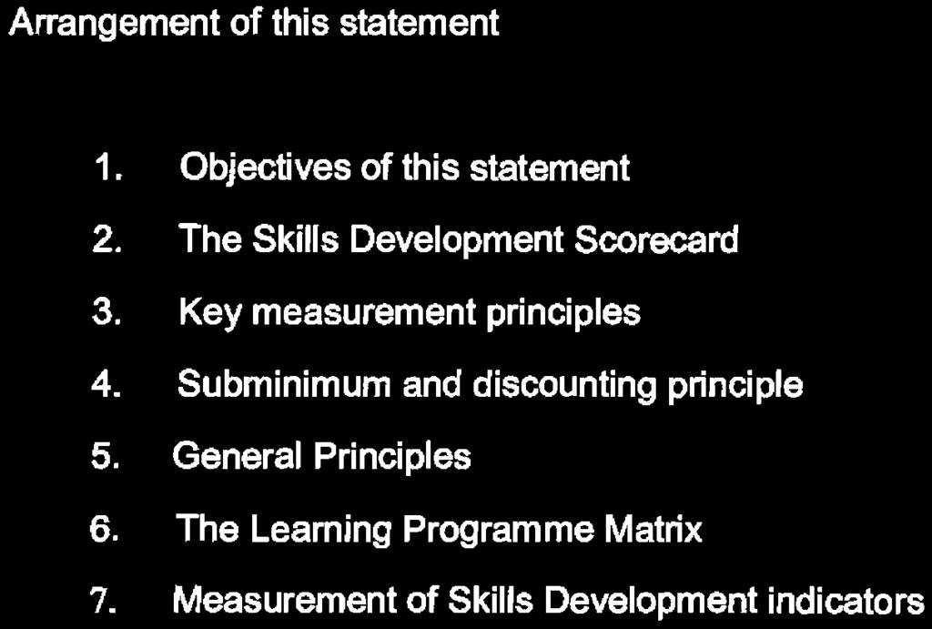 GENERAL PRINCIPLES FOR MEASURING SKILLS DEVELOPMENT Issued under section 9 (5) of the Broad -Based Black Economic Empowerment Act 53 of 2003 as amended by B