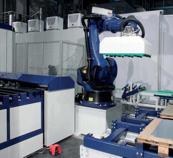 leading manufacturers, e.g. KUKA.. Tables, delivery systems, gauge techniques and highly flexible manipulators bring the work pieces in the right position.
