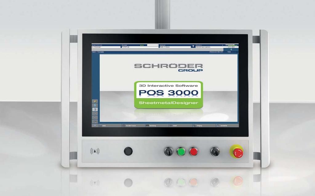 The new, high-end POS 3000 control and the folding machines in the Evolution series from Schröder are a perfect match, including control over complex machine options like automatic tool changers and