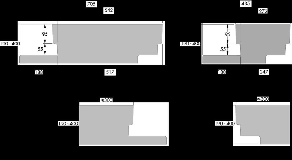 Figure 1 Example EPS blocks dimensions (measurements in mm) 1.