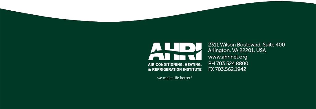 AHRI Standard 1061 (SI) 2018 Standard for Performance Rating of