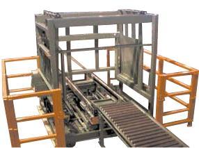 Pallet Handling Systems Photo Gallery Pallet Stacker Plywood De-Stacker The Big Tipper Upender A pallet stacker is shown above designed and manufactured by Roach to stack 48" wide x 40" long x 6"