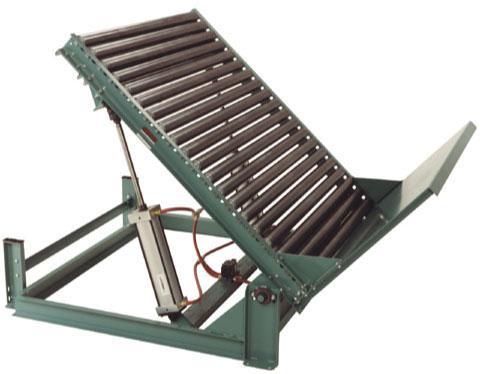 Pneumatic Upender The Bowtie Conveyor Box Downender This pneumatic upender features a gravity roller conveyor bed.