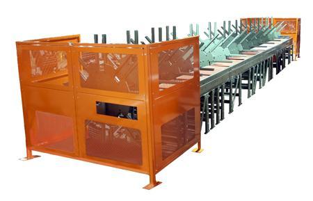 The upender can be activated to move product to its "up" position for testing or assembly operations.