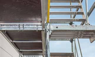 Standard applications Installation of external PERI UP Flex stairs, anchor connections, assembly of internal braces Installation of external PERI UP Flex