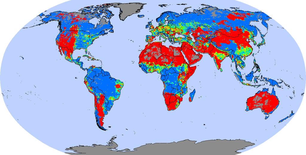 Water Availability: 1975 2000 2025 Sub-national Water Availability: 2003 Extreme Scarcity <500 Scarcity 500-1,000