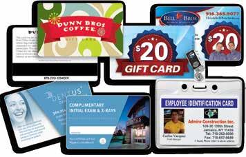 Choose from a card thickness of.013" or.030". Cards are standard credit card size 33/8" x 21/8" with round corners. variety of short to long run commercial products and advertising specialty items.