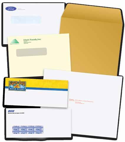 Envelopes Envelopes are an efficient, cost-effective manner in