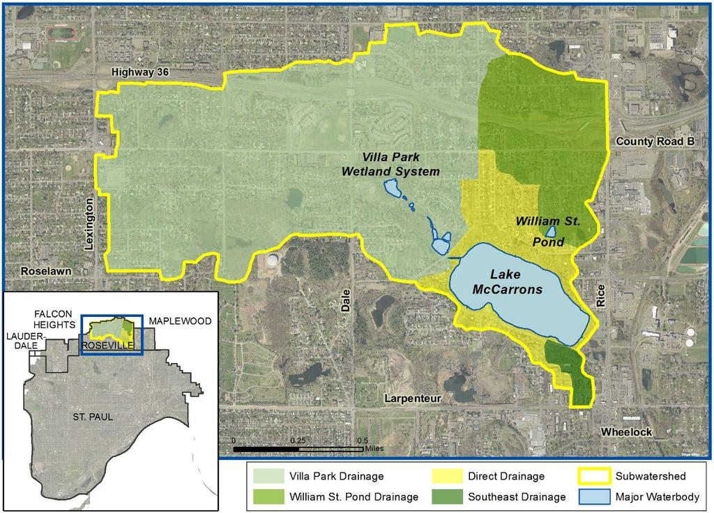 Figure 1: William Street Pond location within Lake McCarrons subwatershed.