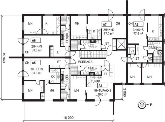 218 A. Hasan et al. Figure 1. Half of the symmetrical fl oor plan of the residential building. Table 1.