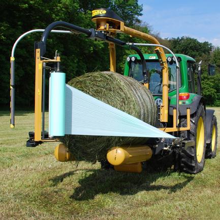 Round Bale Wrappers Linkage 1520 EH Description The 1520 EH is designed to manage large round bales up to 1.8m and 1500 kg.