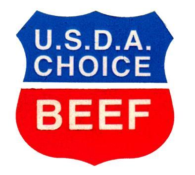 e. The USDA shield is applied to steaks based on the amount of marbling (fat).