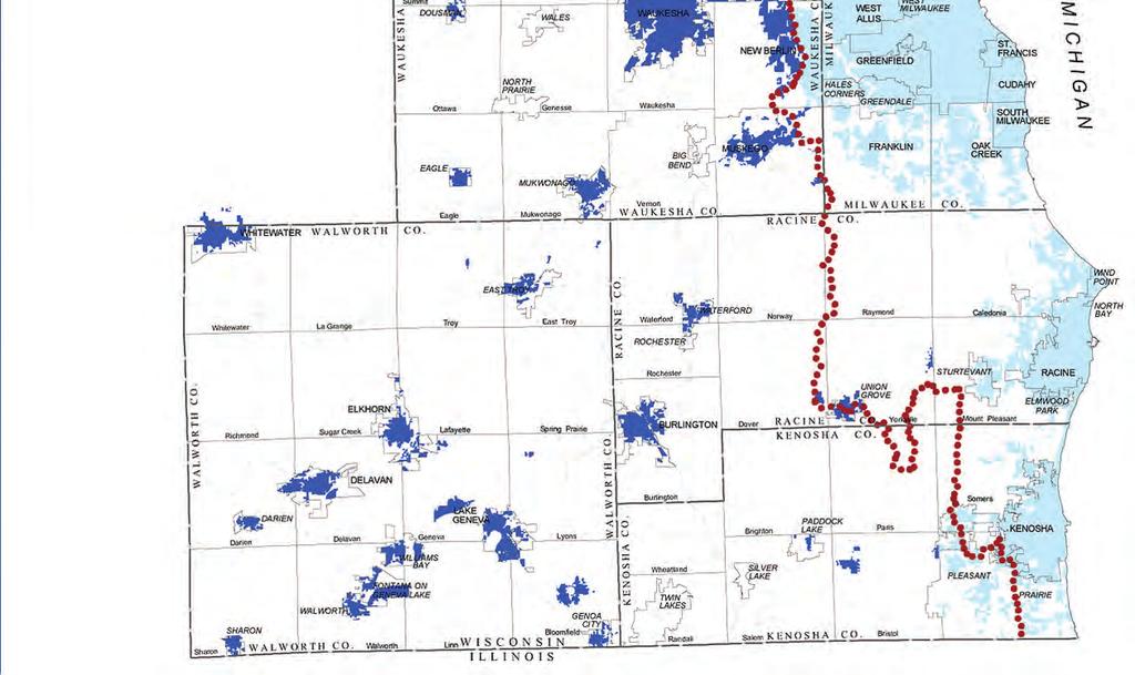 shallow and deep aquifer wells except for: Delafield (deep