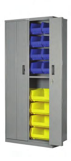 Add security to high-value items with lockable doors. All cabinets accommodate a variety of LEWISBins Part Bins. (See chart for details).
