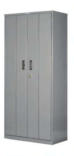 > Adjustable shelves available, please call for information. > Standard cabinet color: Grey. Bi-Fold Cabinets CAB3678-18BD (Bi-Fold Cabinets) > 16-gauge construction with 20-gauge doors.