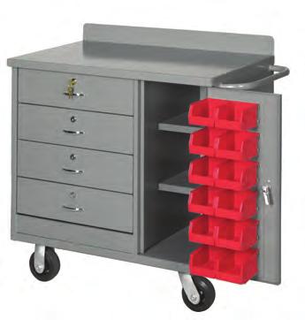 > Secure contents in lockable drawers of MC3624-12. WCAB2630 Bin Cabinet with Shelf (WCAB2630) > 20-gauge, all-welded construction.