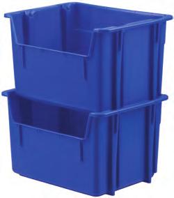 SH2416-8 SH2411-8 SH1811-7 Heavy Duty Plexton Hopper Bins > Front label area accommodates adhesive labels. > Nest within their own dimensions and provide positive-lock stacking.