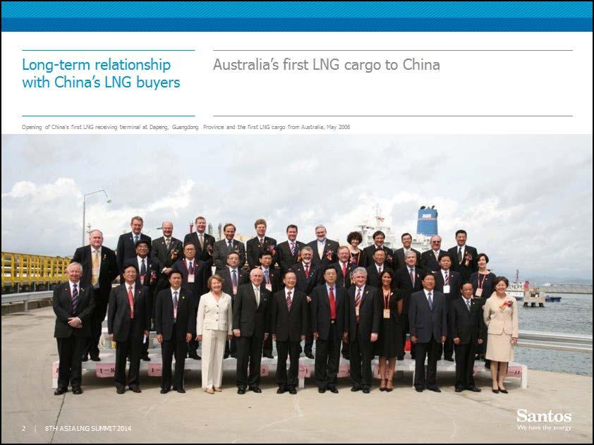 address you all today on the topic of Australian LNG and our strong position as the natural supplier for Asian markets.