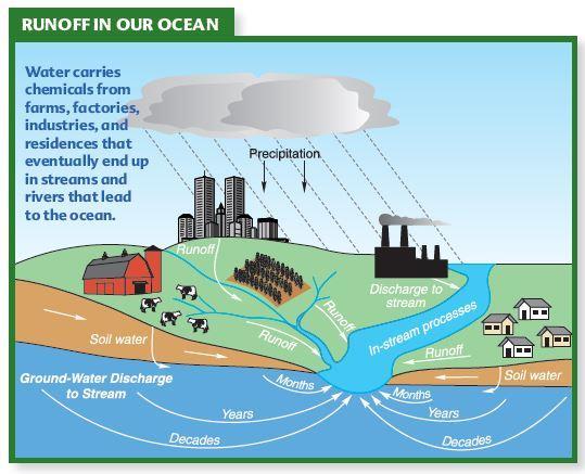 runoff into oceans Agricultural
