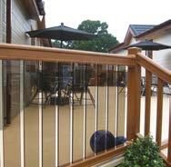 a truly contemporary appearance. Alternatively, full glass panels add a touch of class to any deck.