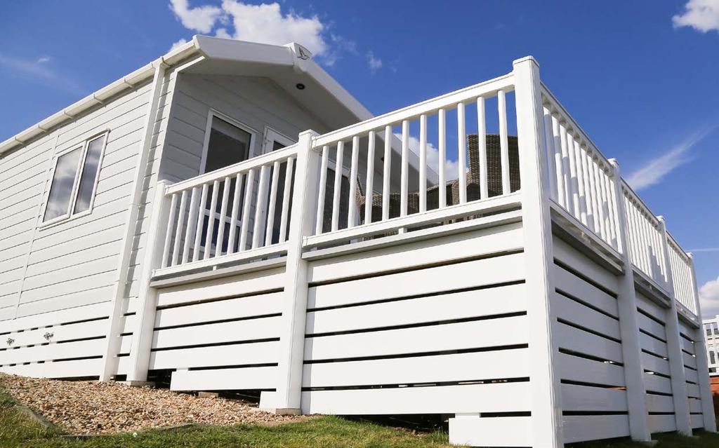 Skirting Stylish skirting can provide the finishing touch to a deck.