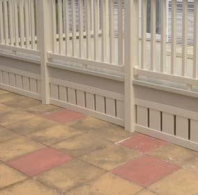 Skirting can be configured to fit different shapes, sizes and plots, on flat or